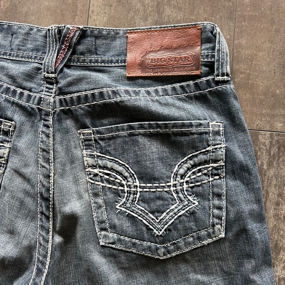 Men's Big Star Pioneer Regular Boot Cut Stone Wash Jeans - Picture 3 of 5